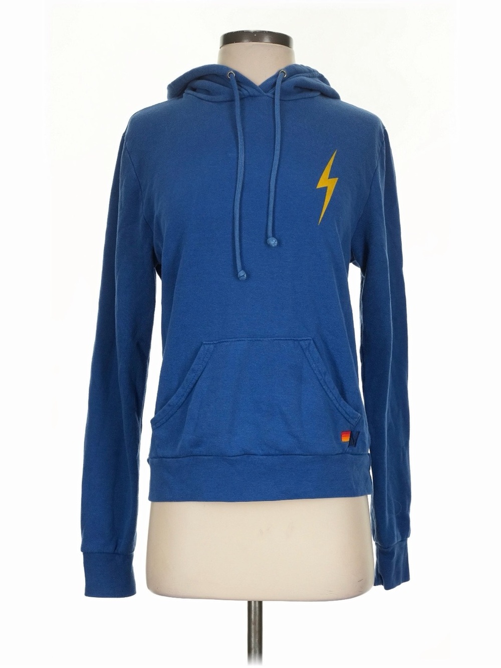 Aviator Nation Royal Blue Hoodie with Yellow Lightning Bolt